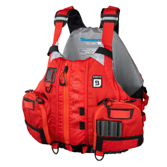 Bluestorm Kinetic Kayak Fishing Vest - Nitro Red - S/M [BS-409-RED-S/M]
