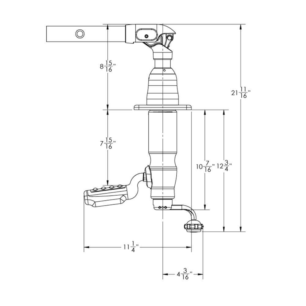 TACO Grand Slam 380XL Outrigger w/Offset Handle f/Hard Tops up to 4-1/2" Thick [GS-380XL]